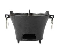 Cast Iron Charcoal Grill, Portable Outdoor Cooking Stove for Camping Backyard and Backpacking