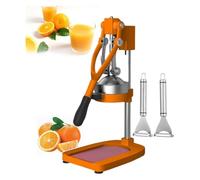 Cast Iron Citrus Juicer, Manual Fruit Juicer, Fruit Squeezer And Crusher & Food Processors With 2 Peeler/Manual Juicing Tool Smooth Usage(Orange)