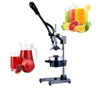 Cast Iron Citrus Juicer,Professional Hand Press Orange Juice Squeezer with Stainless Steel and Non-Slip Base,Heavy Duty Metal Juicer Machine,Labor-Saving and Easy to Clean orange