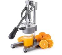 Cast Iron Citrus Juicer with Stainless Steel Filter, Manual Fruit Press for Efficient Juicing of Various Fruits