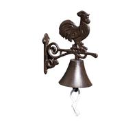 Cast Iron Cockerel Door Bell Antique Farmyard Bird Country Home Wall Decor Gift, 10.5x26x18.5cm