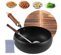 Cast Iron Cooking Pot - Non Stick Frying Pan, Heavy Duty Kitchen Cookware, Spatula Included For Convenient Cooking | Induction Electric Stove Friendly For Home Restaurant Apartment Camping Meat Soup N