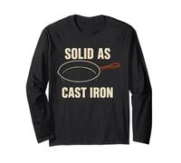 Cast Iron Cooking Skillet Pride Campfire Chef Heritage Cook Long Sleeve T-Shirt