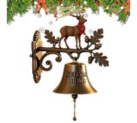 Cast Iron Dinner Bell, Wall Hanging Welcome Sign, Vintage Santa Claus Outdoor Door Bell, Shopkeepers Doorbell, Christmas Decorative Manually Shaking Doorbell, For Indoor Outdoor Garden Cottage