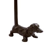 Cast Iron Dog Paper Holder Vintage Industrial Decor Freestanding 5.7x12.2in Heavy Duty Tissue Stand Multipurpose Storage for Desk Bar Counter British Home Accessory