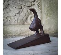 Cast Iron Dog Tail Door Wedge Rustic Doorstop Heavy Stopper Stay Hold Open Vintage Stop