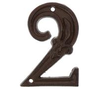 Cast Iron Door Address Numbers Decorative Retro Metal Number 2