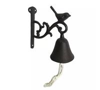 Cast Iron Doorbell Wall Mounted Scroll Design Bird on Top Dinner Bell Decorative Farmhouse Bell