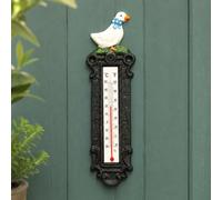 Cast Iron Duck Outdoor Thermometer Garden Wall Celsius Fahrenheit Vintage | Cast Iron Material, Outdoor Use, Dual Scale, Wall Mounted, Garden Décor