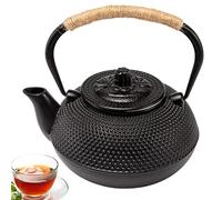 Cast Iron - Enamelled Inside, Compatible with Induction Tea | Tea Kettle - For Home Restaurant and Camping with Induction, Optimal Heat Retention