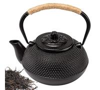 Cast Iron - Enamelled Inside, Compatible with Induction Tea | Tea Kettle - For Home Restaurant and Camping with Induction, Optimal Heat Retention