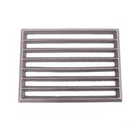 Cast Iron Fire Grate for Hark Fireplace, Square Heavy Duty Log Grate, Optimized Circulation for Efficient Burning Heat Output Minimizes Smoke, Secure Log Placement, Black(23.5 * 17CM)