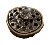 Cast Iron Flower Incense Burner With Lid Vintage Brass Incense Burner Zen Antique Holder Traditional Oriental Zen Home Vintage Decor Bedroom Aromatherapy Spa Yoga Gift-Ready.
