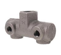 Cast Iron Four-Way Air Compressor Port Fitting Mount Block