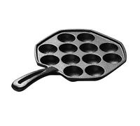 Cast Iron Frying Pan with 12 Molds for Octopus Balls Fish Balls