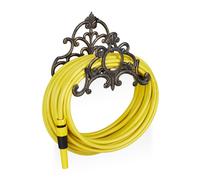 Cast Iron Garden Hose Holder Bronze Vintage Wall Mounted For Up To 20m Hose