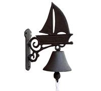 Cast Iron Garden Wall Bell Nautical Ship Sailing Boat Design