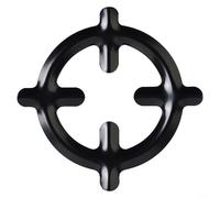 Cast Iron Gas Stove Cooker Ring Reducer Plate Stand for Moka Coffee Pot, for Small Diameter Base and Even Heating, Kitchen Accessory for Home Brewing Enthusiasts, Black, 16 x 12.5 cm