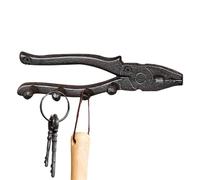 Cast Iron Hooks for Wall | Plier Shape Vintage Heavy Duty | Farmhouse Hat Hook Hanger | for Mechanics Craftsmen Woodworkers Garage Contractors Handymen Farmers Tool Shed Utility Room Basement