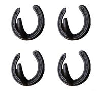 Cast Iron Horseshoe Wall Hook with Burrs for Safe Everyday Use in Farmhouse Ranch or Traditional Homes (4pcs)