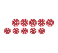 Cast Iron Hose Bib Handle 10pcs Red 6x6cm 7x7cm