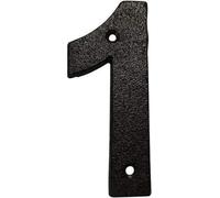 Cast Iron House & Door Numbers 0-9, A-E - Available in Black and Brown (1, Black)