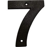 Cast Iron House & Door Numbers 0-9, A-E - Available in Black and Brown (7, Black)