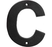 Cast Iron House & Door Numbers 0-9, A-E - Available in Black and Brown (C, Black)