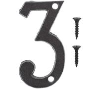 Cast Iron House Number 5, Decorative Street Address Sign | Pre-drilled Screw Hole, Smooth Shiny Finish, Suitable Size for Gate Walls, Shops and Mailbox Posts