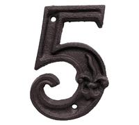 Cast Iron House Numbers - , Address Display, Elegant, Sublime Design in Classic Style, Weather Resistant and Rustproof, Solid Iron Construction - For Doors, Gates and B