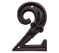 CAST IRON HOUSE NUMBERS - and address display, elegant raised design, classic style, weather resistant + rustproof finish, sturdy hi construction
