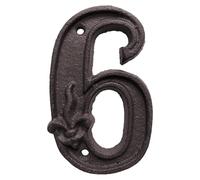 CAST IRON HOUSE NUMBERS - and address display, elegant raised design, classic style, weather resistant + rustproof finish, sturdy hi construction