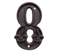 CAST IRON HOUSE NUMBERS - and address display, elegant raised design, classic style, weather resistant + rustproof finish, sturdy hi construction