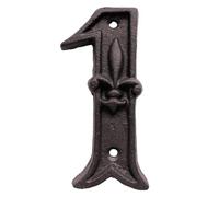 CAST IRON HOUSE NUMBERS - and address display, elegant raised design, classic style, weather resistant + rustproof finish, sturdy hi construction
