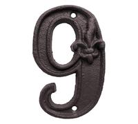 CAST IRON HOUSE NUMBERS - and address display, elegant raised design, classic style, weather resistant + rustproof finish, sturdy hi construction