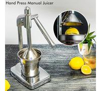 Cast Iron Juicer Hand Press, Effective Stainless Steel Manual Juicer,Stainless Steel Lemon Squeezer for Bar Kitchen,Heavy Duty Countertop Lime Citrus Crush Machine (Silver)(Green)