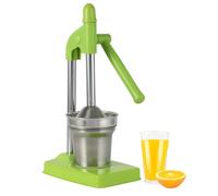 Cast Iron Juicer Hand Press, Manual Juicer Stainless Steel Lemon Squeezer, Heavy Duty Countertop Lime Citrus Crush Machine for Fresh Lemonade Orange Juice, Easy to Clean, Home and Kitchen (Green)
