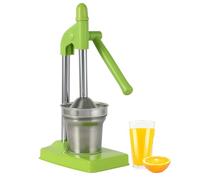 Cast Iron Juicer Hand Press, Manual Juicer Stainless Steel Lemon Squeezer, Heavy Duty Countertop Lime Citrus Crush Machine for Fresh Lemonade Orange Juice, Easy to Clean, Home and Kitchen (Green)