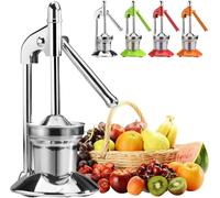 Cast Iron Juicer Hand Press - Self-Weighted Pressure Rod, No Force Required, Suitable for Commercial and Home, Heavy Duty Countertop Crush Machine,Whole Body Food Grade 100% Safe Contact Food