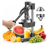 Cast Iron Juicer, Manual Juicer Squeezer, Commercial Heavy Duty Cast Iron Countertop Fruit Press Lime Squeezer Hand Press Manual Orange Citrus Lemon Grapefruit Pomegranate Fruit Juice Squeezer Machine
