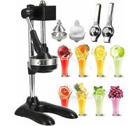 Cast Iron Juicer Press, Heavy Duty Manual Juicer, Effortless Leverage System, Large Citrus Press for Oranges and Lemons, Professional Juice Press Machine