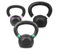 Cast Iron Kettlebell Set - 3 Piece Weight Set (12 kg to 72 kg) - Solid Core, Flat Base, Wide Grip Handle - Full Body Workout for Home Gym Strength Training ((10+12+14)36Kg)