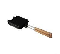 Cast Iron Maker Stovetop Sandwich Press, Double Sided Non-For Pie Iron for Gas Hob & Campfire, Heavy Duty Aluminium Breakfast Pan for Toasties and Jaffles