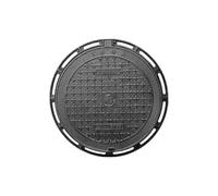 Cast Iron Manhole Cover and Frame, B Class Black Septic Tank Lid with Base, Heavy Duty Metal Inspection Lid, Replacement Septic Tank Cover and Base(80 * 90CM/31.4 * 35.4IN)