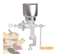 Cast Iron Manual Grain Mill - Hand Crank Wheat Corn Grinder with Adjustable Coarseness, Heavy Duty Flour Mill for Bread Baking, Kitchen Countertop Prepper Equipment