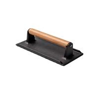 Cast Iron Meat Press - Weight Cutter for Rectangular Grill, Meat Press for Burgers, Heavy Grill Press with Handle | Accessories for Flat Grill Plate