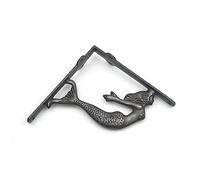 Cast Iron Mermaid Design Shelf Brackets 175mm x 175mm - Pair of Brackets