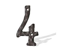 Cast Iron Metal House Numbers Mail Box Number, 5.5Inch Sturdy Heavy Embossed House Address Plaque Numbers 0 to 9 for Indoor Outdoor for DIY Projects Hanging Wall Sign Letters Décor