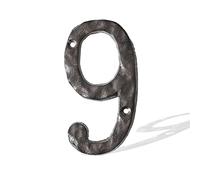 Cast Iron Metal House Numbers Mail Box Number, 5.5Inch Sturdy Heavy Embossed House Address Plaque Numbers 0 to 9 for Indoor Outdoor for DIY Projects Hanging Wall Sign Letters Décor