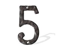 Cast Iron Metal House Numbers Mail Box Number, 5.5Inch Sturdy Heavy Embossed House Address Plaque Numbers 0 to 9 for Indoor Outdoor for DIY Projects Hanging Wall Sign Letters Décor